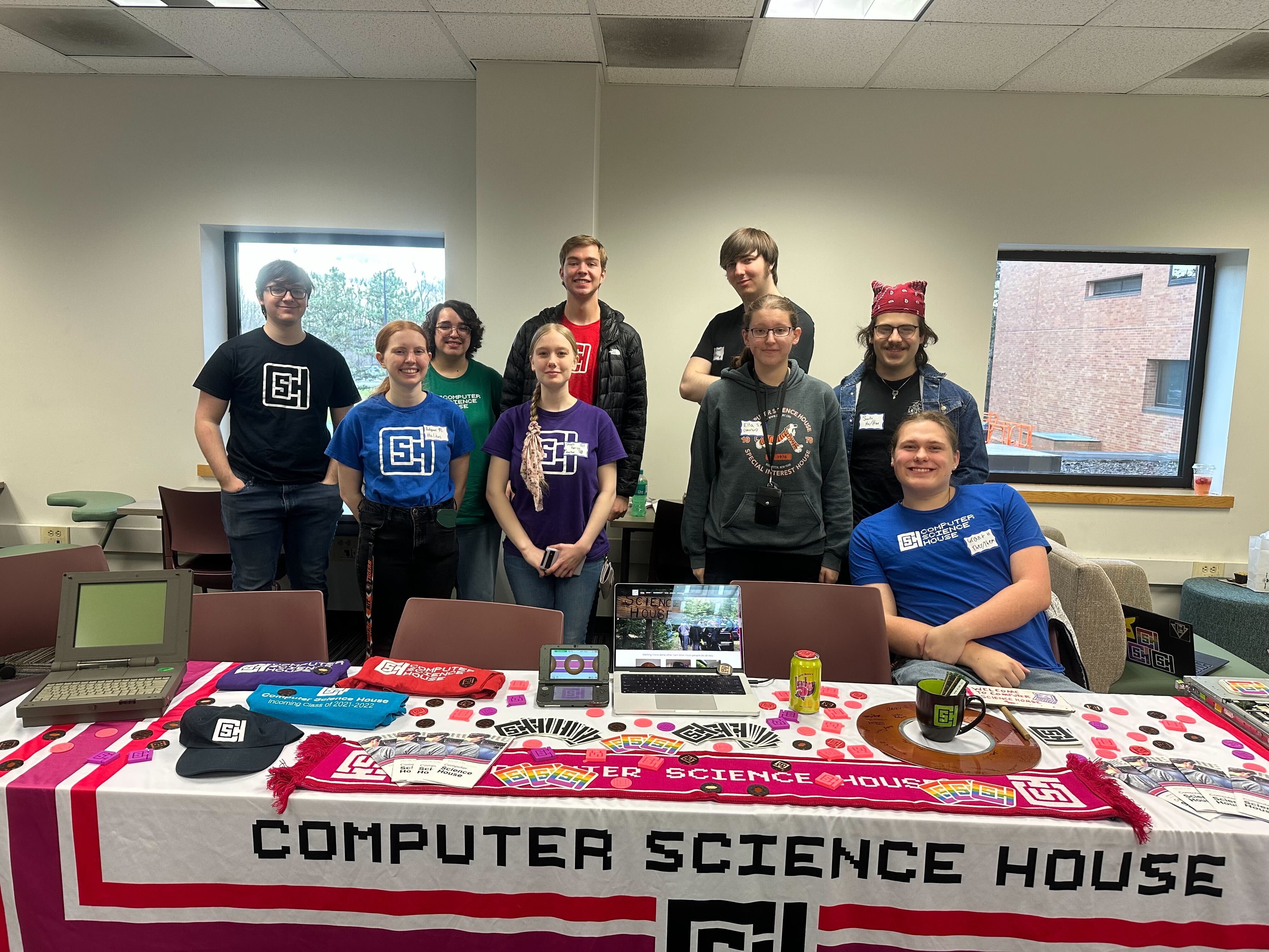 A group of CSHers tabling for an Open House event